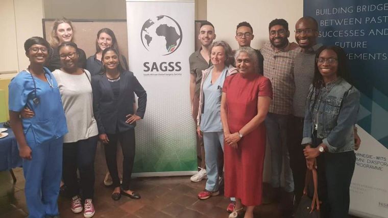 Professor Kokila Lakhoo with colleagues at the South African Global Surgery Society (SAGSS) event.